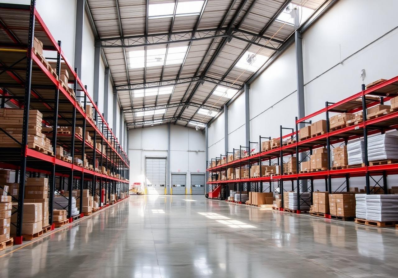Modern warehouse in Manesar Logistics Park, Gurugram  45,000 sq. ft. industrial space with NH-8 connectivity and 3PL access.
